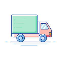 delivery truck icon, delivery truck vector illustration-simple illustration of delivery truck, perfect for delivery truck logos and icons