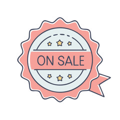 on sale badge icon, on sale badge vector illustration-simple illustration of on sale badge, perfect for on sale badge logos and icons
