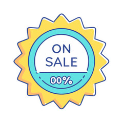 on sale badge icon, on sale badge vector illustration-simple illustration of on sale badge, perfect for on sale badge logos and icons