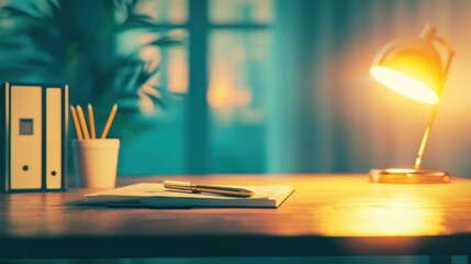 Obraz premium An agent desk organized with personalized and motivational elements.