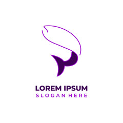 The fish logo is a combination of shape and lineart styles. A semi-lineart fish logo that is simple and artistic, reflecting beauty, agility, harmony, and an elegant modern design.