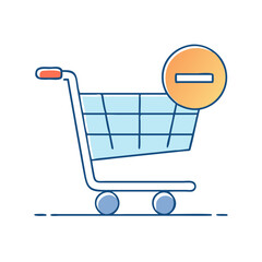 remove from cart icon, remove from cart vector illustration-simple illustration of remove from cart, perfect for remove from cart logos and icons