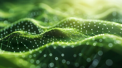 Abstract Green Landscape Creates a Serene and Refreshing Visual Experience