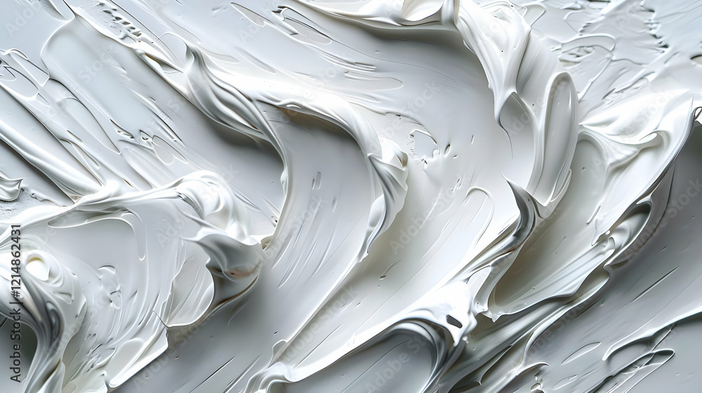 Aufkleber abstract white texture background with elegant swirls and wavy pattern creates a smooth, luxurious f