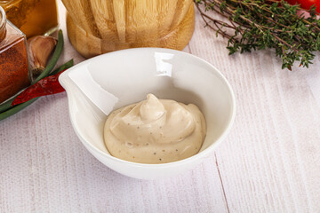 Burger sauce in the bowl