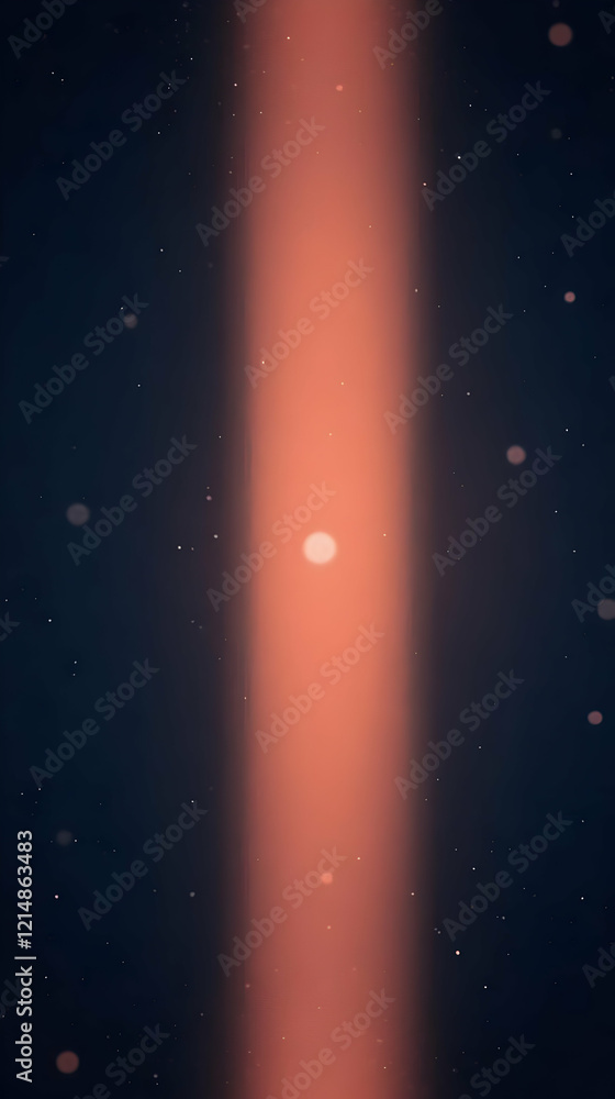 Poster abstract light beam shines through dark background with dust particles floating gently
