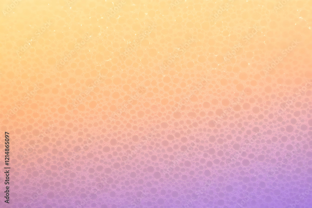 Poster close-up of a porous material with a gradient of orange and purple colors creates a unique texture.