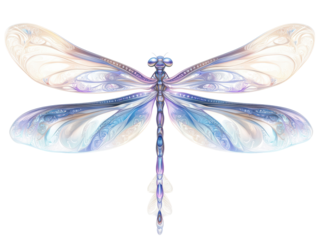 Isolated Detailed Dragonfly Illustration