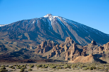 Teide mit Kraterlandschaft, Las Canadas del Teide, Insel Teneriffa, Kanaren, Spanien, Europa  © Aggi Schmid