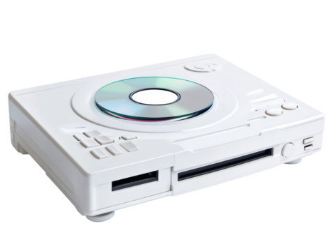 Isolated White CD Player