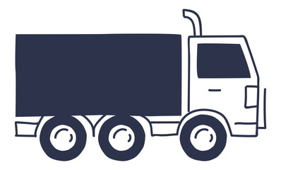 Illustration of a commercial truck symbolizing transportation and logistics.