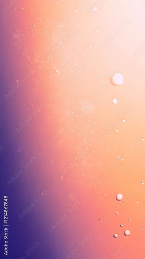 Aufkleber abstract background with floating bubbles and gradient colors creates a dreamy atmosphere