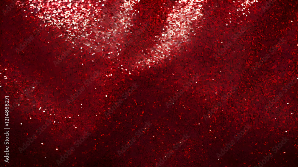 Aufkleber glittering red abstract background sparkles with festive shine and shimmering texture.