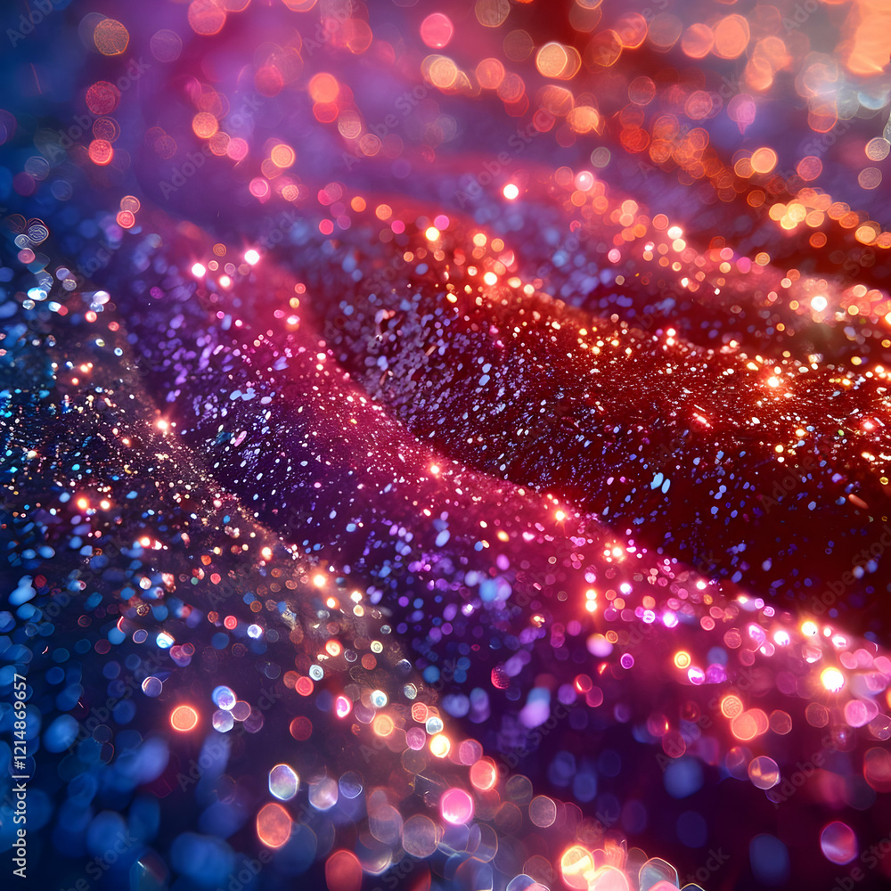 Poster abstract background with colorful bokeh lights and glitter textures beautifully illuminated