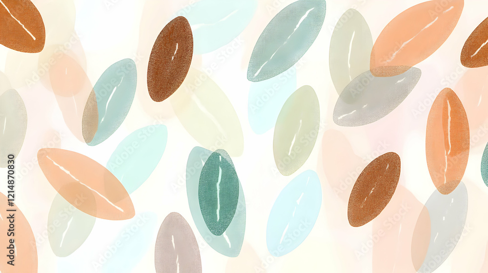 Aufkleber abstract background with colorful oval shapes and textured patterns creates a soft and dreamy atmosp