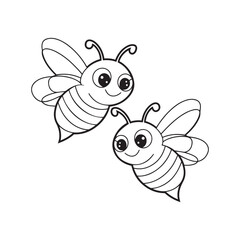 Two Cute Bees on a Flower