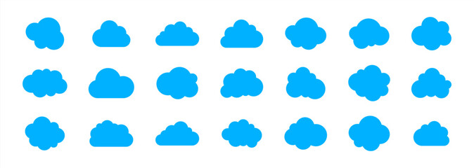 Cloud computing icon. Line, glyph and filled outline colorful version, abstract cloud outline and filled vector sign. Cloud icon. Vector illustration 10 eps.