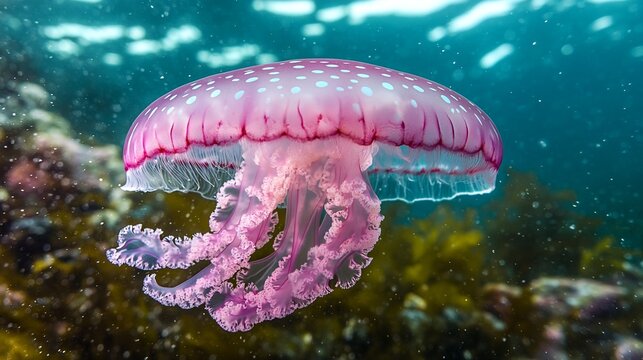 Jellyfish and Coral Reef: A Marine Ecosystem.