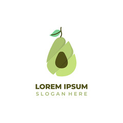 Vector avocado logo, illustra...