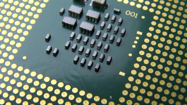 close-up of a computer processor part