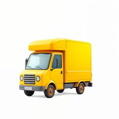 yellow delivery truck