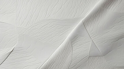 Abstract White Textured Background Displays Subtle Wrinkles and Folds with Light and Shadow Effects.