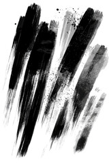 Abstract Black and Grey Brushstrokes: A dynamic composition of abstract black and grey brushstrokes, rendered in a bold and expressive style. The brushstrokes are layered, overlapping, and textured.