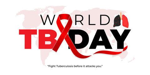 Vector illustration of World Tuberculosis Day social media template