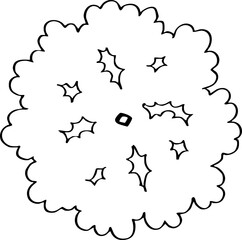 minimalist hand drawn cartoon top view of tree illustration