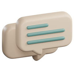 3d Illustration of Message Bubble