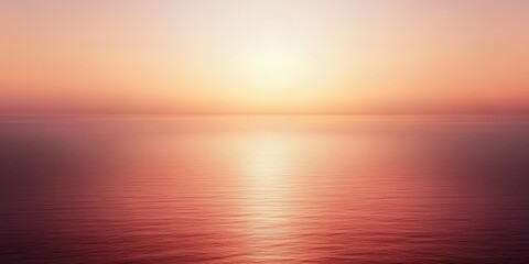 Obraz premium Serene Pink Sunset Over Calm Ocean Water Peaceful Seascape