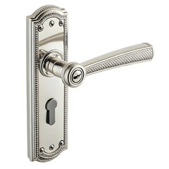 metal door handle isolated on white