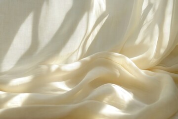 Obraz premium Soft Beige Fabric with Natural Lighting and Shadows