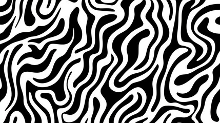 Obraz premium Wavy and Swirled Brush Strokes Pattern Design