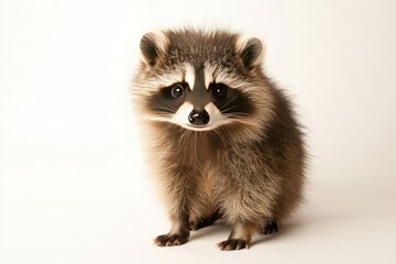 Fototapeta premium Charming Raccoon Curiously Exploring Its Surroundings