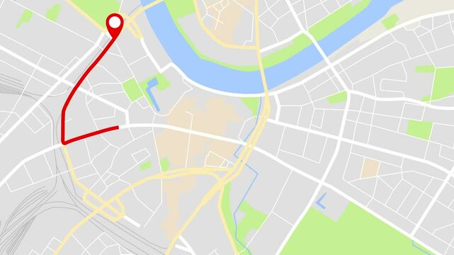 Dresden gps 4K map city animation.