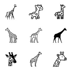Giraffe toy icon vector.