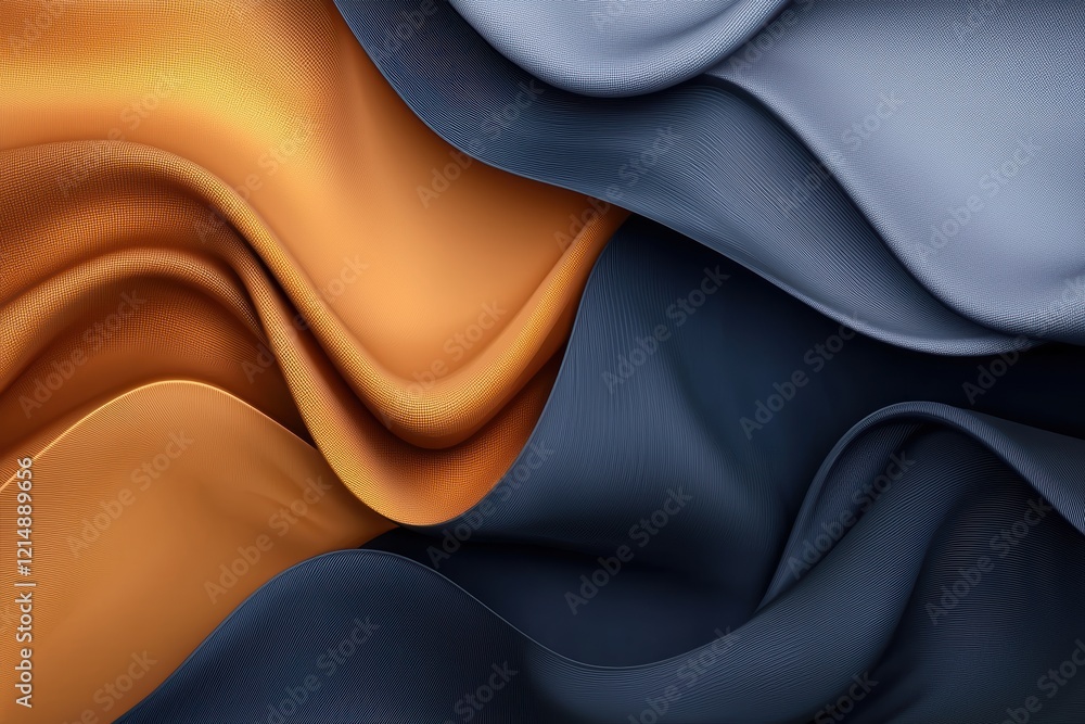 Poster diagonal abstract gradient with deep navy and vibrant gold tones blending seamlessly, creating a mod