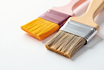 Wall Paint Brushes - Bright, Colorful Studio Shot