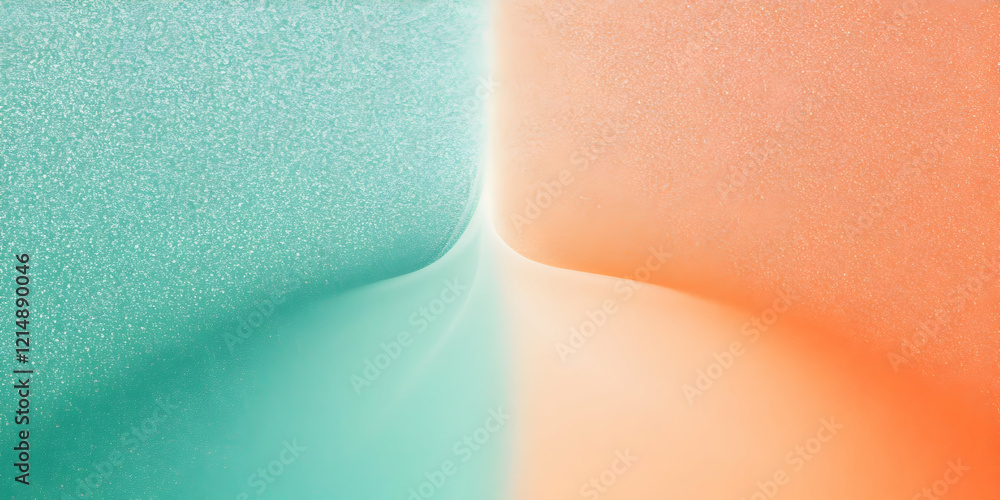 Poster abstract background blends teal and orange with subtle texture and gradient