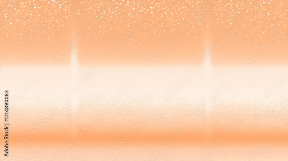 Poster peach abstract background features subtle light rays and delicate sparkle effect with smooth gradien