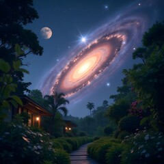 Celestial Wonders Universe in Bloom - An Enchanting Garden Photoshoot