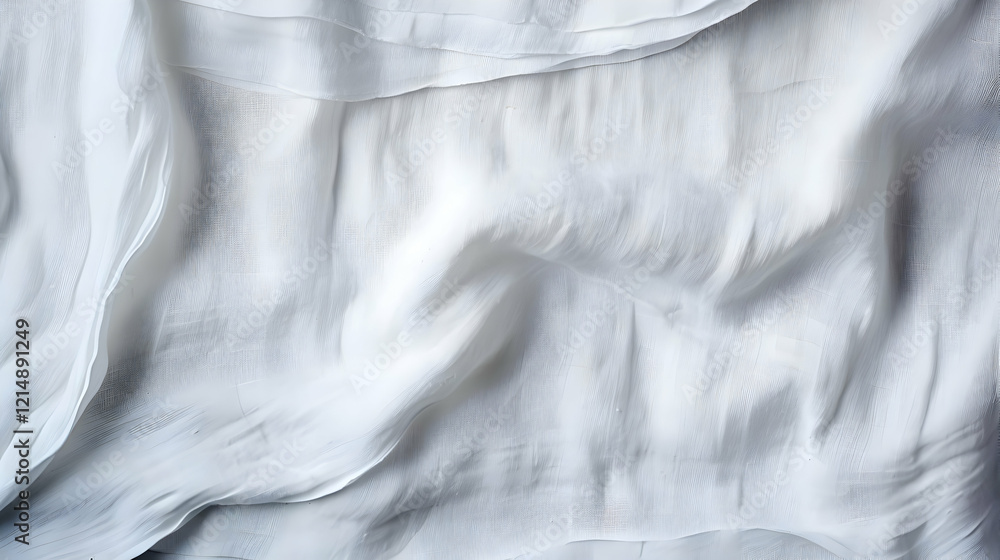 Poster white fabric texture background forms abstract waves and folds gently