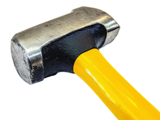 Isolated Black and Yellow Sledgehammer