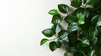 Lush Green Leaves Against A Light Background