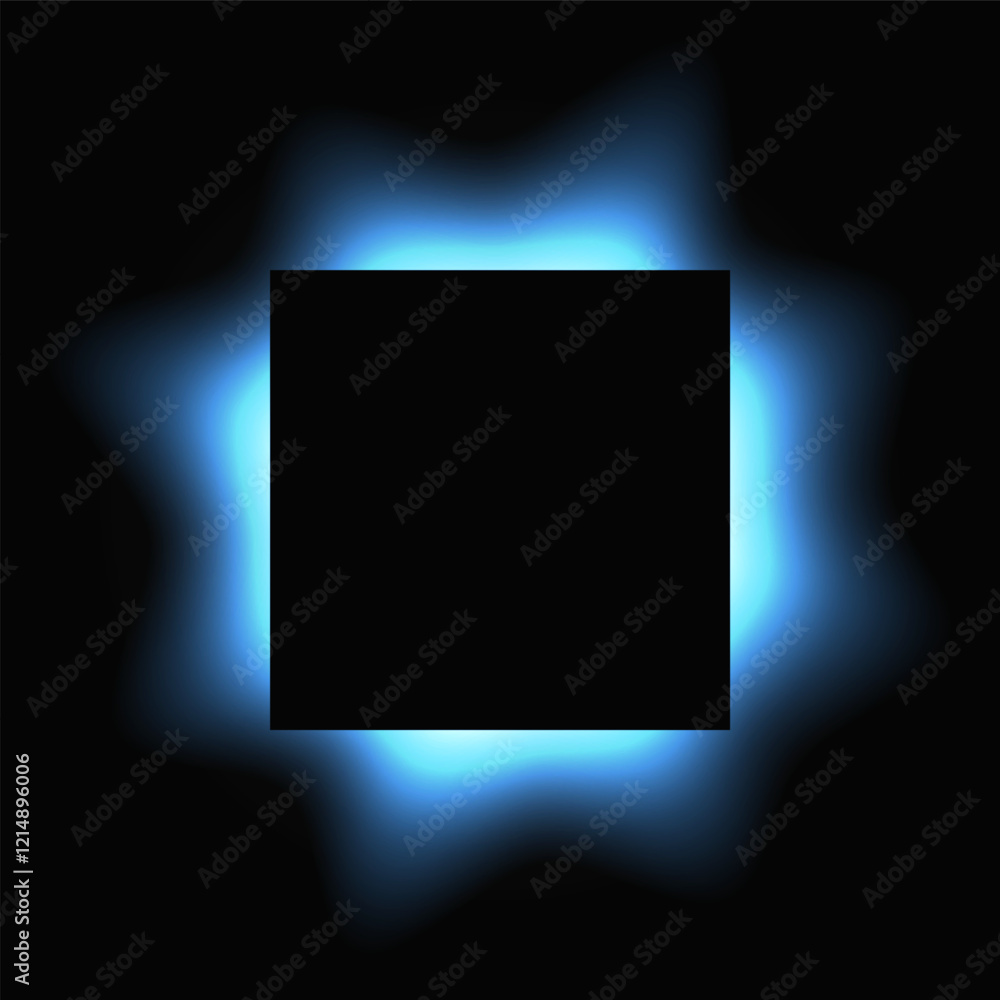 Aufkleber square illuminate light frame with color gradient