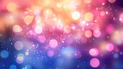 Obraz premium mystical space fantasy featuring vibrant pink and blue bokeh