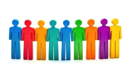 Fototapeta premium A diverse group of people standing together, symbolizing the unity and diversity of the homosapienic species