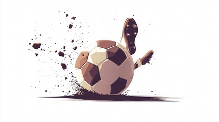 Soccer Ball Football Kick Wide Angle Centered