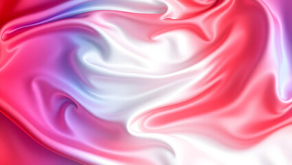 Obraz premium Abstract Flag Background with Red, White, and Blue Colors, Silk Texture, Waving in Wind